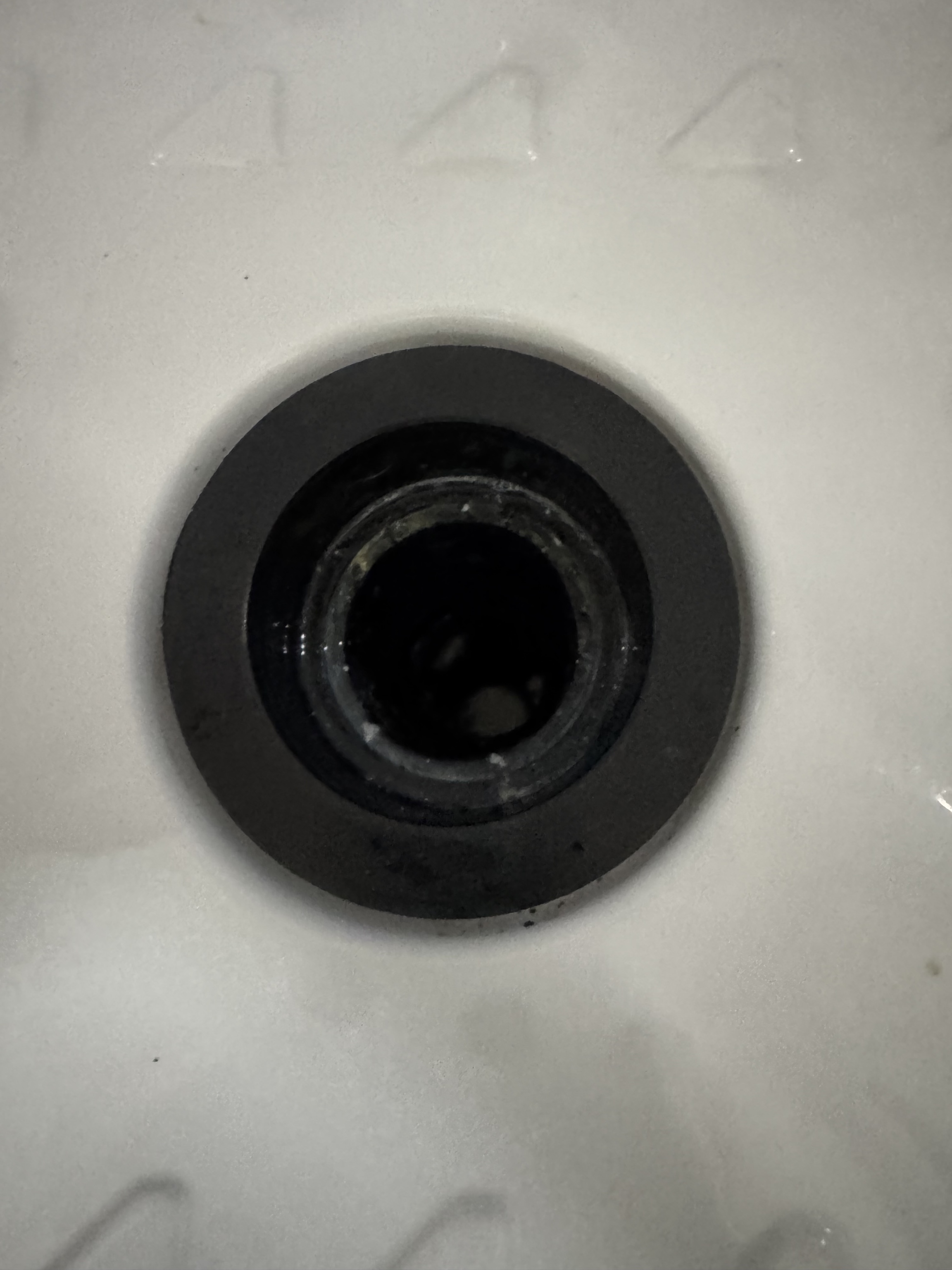 Shower drain interior after cleaning